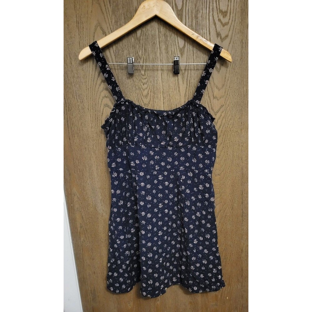 Trixxi Juniors Navy Blue Floral Print Dress Size XL